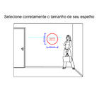 Espelho Decorativo Stokolmo Branco Off White 60 Cm Redondo Br