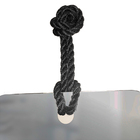 Espelho Decorativo Tie Alça Naval Preta 50x50 Cm Quadrado