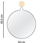 Espelho Decorativo Twiza Preto 50 Cm Redondo