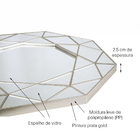 Espelho Decorativo Urban Octogonal 55x55x2,5 Cm Prata