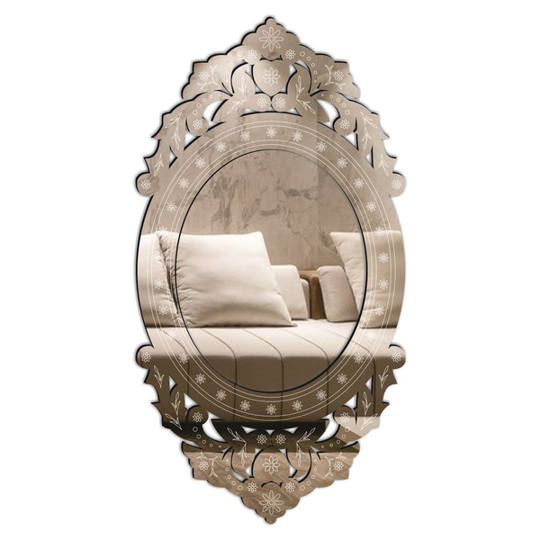 Espelho Decorativo Veneziano Pegui 16x32 3890 Prata