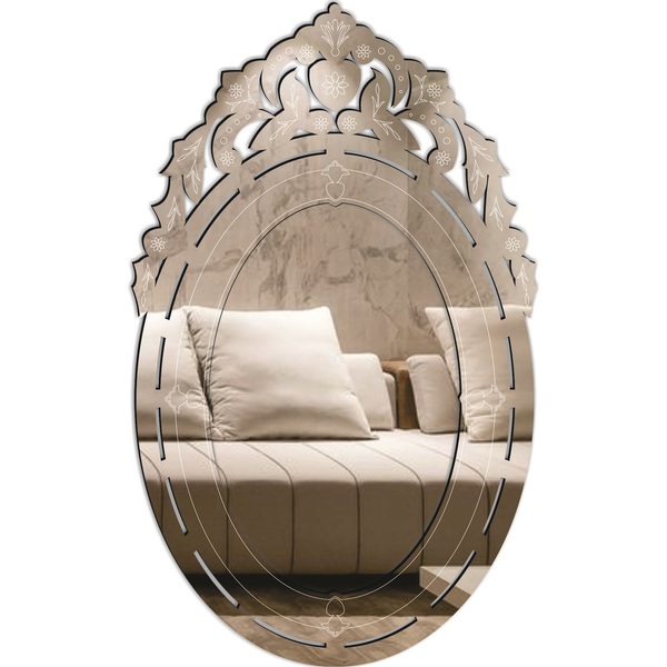 Espelho Decorativo Veneziano Pegui  19x32 3884 Prata