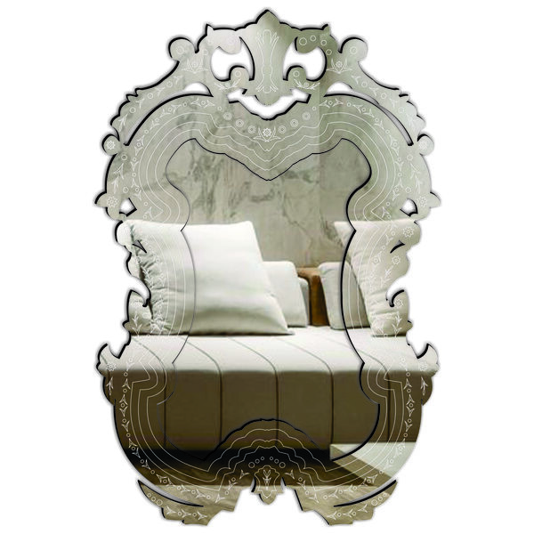 Espelho Decorativo Veneziano Sala Quarto 51x77 3888 Prata