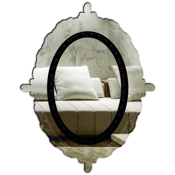 Espelho Decorativo Veneziano Sala Quarto 55x83 38101 Prata