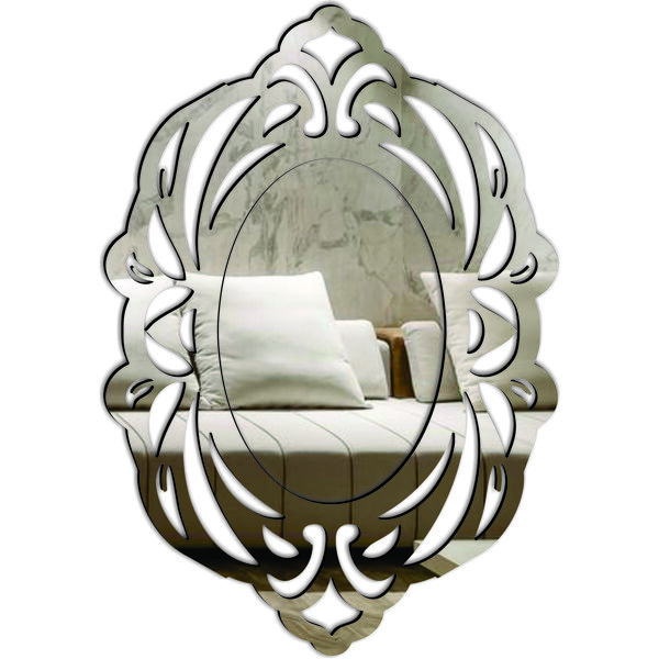 Espelho Decorativo Veneziano Sala Quarto 58x84 3875 Prata
