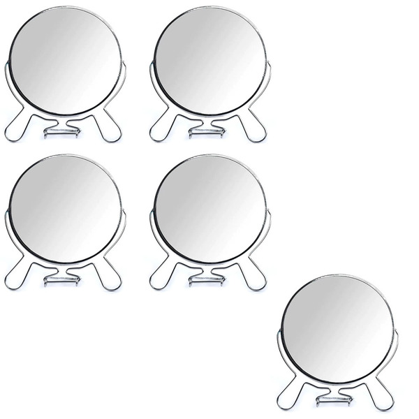 Espelho Dupla Face 8 Polegadas De Mesa Com Aumento Kit 5 Uni