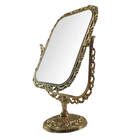 Espelho Dupla Face Rosto Giratorio Mesa Decoraçao Vintage Maq