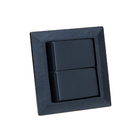 Espelho Duplo Chanfrado 2 Interruptores Cinza