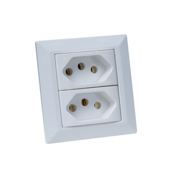 Espelho Duplo Chanfrado 2 Tomadas 10a Branco