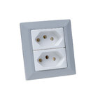 Espelho Duplo Chanfrado 2 Tomadas 10a Preto