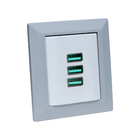 Espelho Duplo Chanfrado Com 1 Tom 20a 3 Usb 5.2a Preto