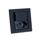 Espelho Duplo Reto 1 Tomada 20a 1 Interruptor Cinza