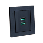 Espelho Duplo Reto 2 Com 1 Tomada 20a Usb 4.9a Cinza