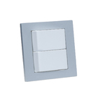 Espelho Duplo Reto 2 Interruptores Cinza