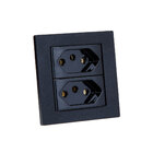 Espelho Duplo Reto 2 Tomadas 10a Cinza