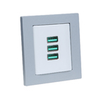 Espelho Duplo Reto Com 1 Tomada 20a 3 Usb 5.2a Preto