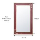 Espelho E Moldura Com Desenhos Florais 72cm X 172cm Decore Pr