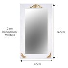 Espelho E Moldura Provençal E Apliques Dourados 72cm X 122cm