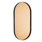 Espelho Elipse Cobre Em Metal Preto 55x28 5 Cm - D'rossi