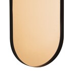 Espelho Elipse Cobre Em Metal Preto 55x28 5 Cm - Indo Decorar