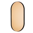 Espelho Elipse Cobre Em Metal Preto 55x28 5 Cm - Indo Decorar