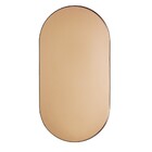 Espelho Elipse Cobre Em Metal Preto 70x36 5 Cm - D'rossi