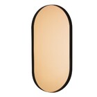 Espelho Elipse Cobre Em Metal Preto 70x36 5 Cm - Indo Decorar