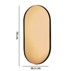 Espelho Elipse Cobre Em Metal Preto 70x36 5 Cm - Indo Decorar