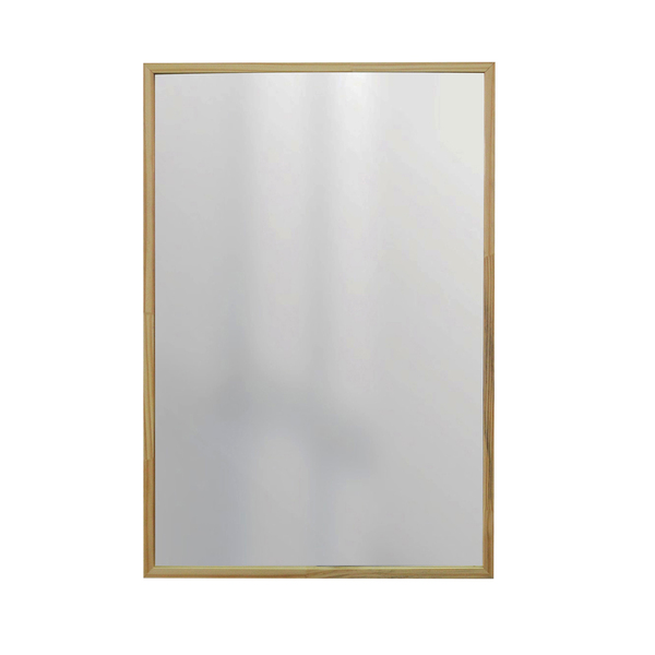 Espelho Emoldurado Barcelona Pinus  60x40 Cm Retangular