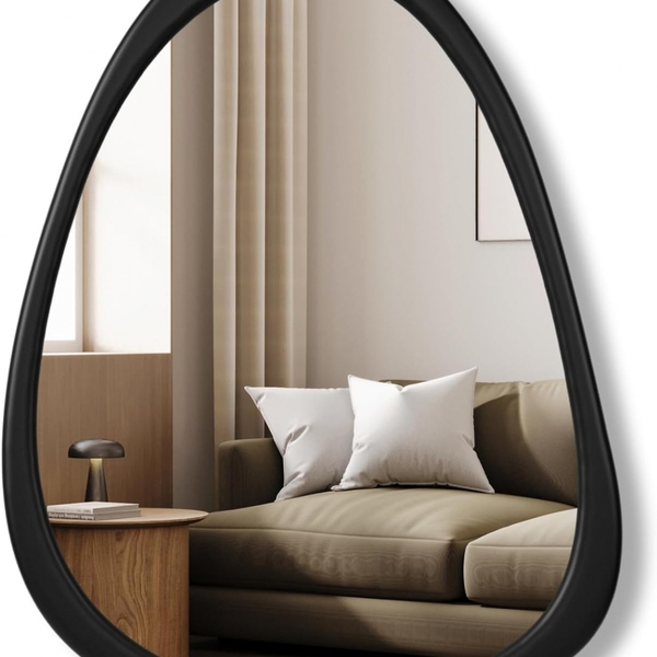 Espelho Emoldurado Gringa Preto P 84x64cm Orgânico