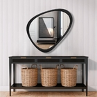 Espelho Emoldurado Gringa Preto P 84x64cm Orgânico