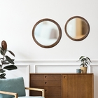 Espelho Emoldurado Sandy Freijó 45cm Redondo