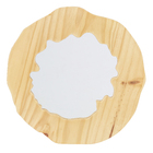 Espelho Emoldurado Tronco Pinus Amadeirado 35cm Orgânico