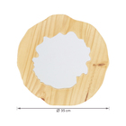 Espelho Emoldurado Tronco Pinus Amadeirado 35cm Orgânico