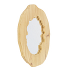 Espelho Emoldurado Tronco Pinus Amadeirado 35cm Orgânico