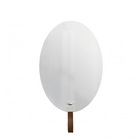 Espelho Funcional Hook Branco Alça Caramelo 60x40 Cm Oval