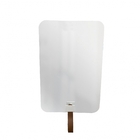 Espelho Funcional Hook Branco Retangular Com Corino Caramelo