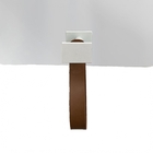 Espelho Funcional Hook Branco Retangular Com Corino Caramelo
