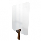 Espelho Funcional Hook Preto Alça Caramelo 60x40 Cm Retangular