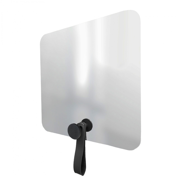 Espelho Funcional Hook Preto Alça Preta 50x50 Cm Quadrado