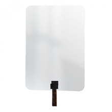 Espelho Funcional Hook Preto Retangular Com Corino Rajado  60