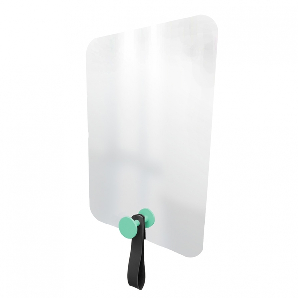 Espelho Funcional Hook Verde Alça Preta 60x40 Cm Retangular