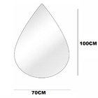 Espelho Gota Grande 100 X 70 Moderno Lapidado Com Suporte