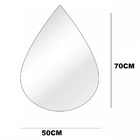 Espelho Gota Grande 70 X 50 Moderno Lapidado Com Suporte