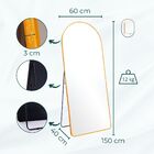 Espelho Grande Com Moldura Metal Base Reta Corpo Inteiro 150