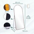 Espelho Grande Com Moldura Metal Base Reta Corpo Inteiro 150