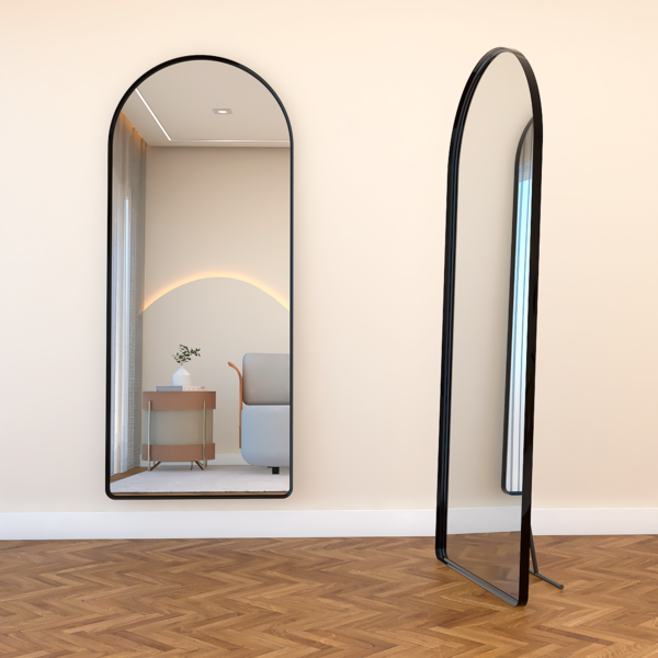 Espelho Grande Com Moldura Metal Base Reta Corpo Inteiro 150 X 60 Cm ...