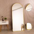 Espelho Grande Com Moldura Metal Base Reta Corpo Inteiro 150