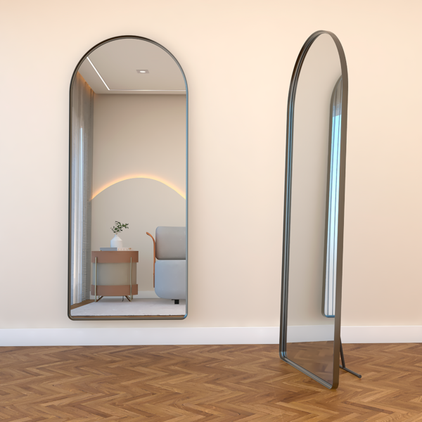 Espelho Grande Com Moldura Metal Base Reta Corpo Inteiro 150