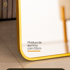 Espelho Grande Com Moldura Metal Corpo Inteiro Decorativo 115